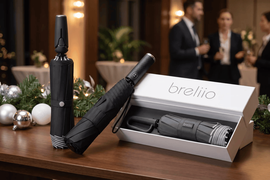 End-of-Year Company Giveaway Ideas: Why Branded Breliio Umbrellas Make Better Event Gifts