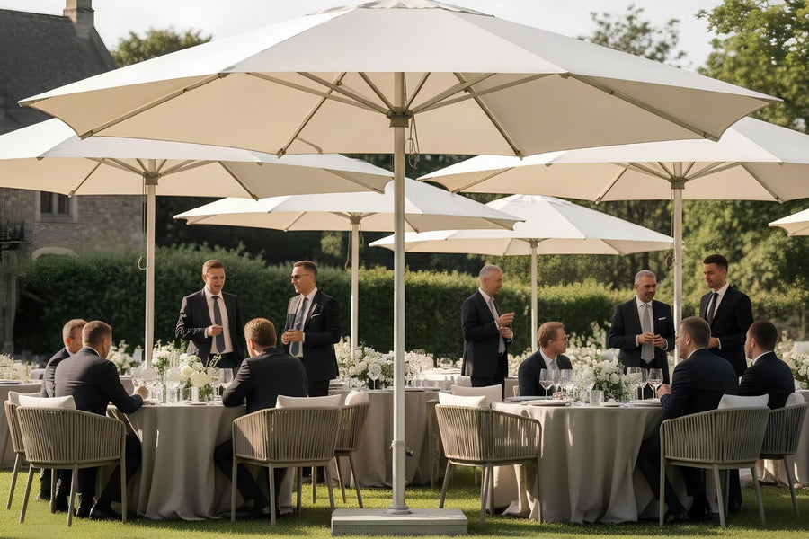 Event Umbrellas: A Guide for Conferences, Launches, Golf Days and Outdoor Activations